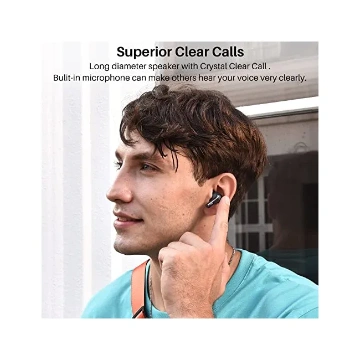 TOZO A2 Mini Auriculares inalámbricos Bluetooth 5.3 en el oído Auriculares  livianos Micrófono incorporado, IPX5 a prueba de agua, Sonido premium  inmersivo Conexión de larga distancia Auriculares con estuche de carga,  Negro [