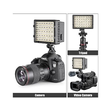 Luz led para fotografia video camara 160 LED potente de cámaras DSLR con  estuche
