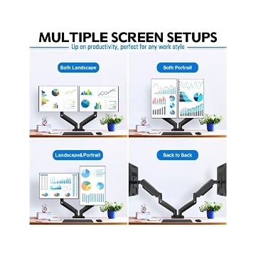 SOPORTE DE ESCRITORIO PARA MONITOR DE GAS MOUNTUP AJUSTABLE SOPORTE VESA  CON ABRAZADERA C BASE DE MONTAJE CON OJAL