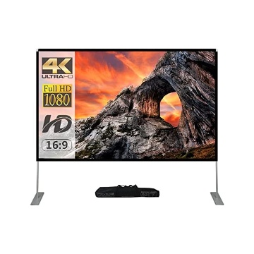 Pantalla De Proyección Portátil 4K HD 16:9, Cortina De Proyección Frontal Trasera Plegable, Sin Arrugas Con Soporte De 100 Pulgadas | En Línea