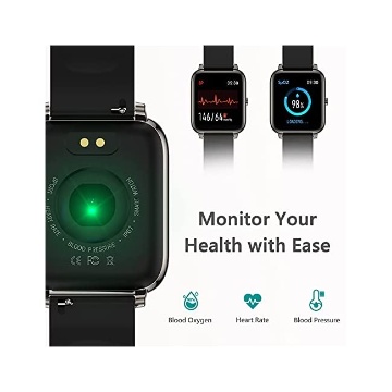 KALINCO - Reloj inteligente, rastreador de fitness con monitor de  frecuencia cardíaca, presión arterial, seguimiento de oxígeno en sangre,  pantalla