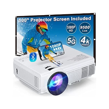 Proyector 4K proyector Bluetooth 5G WIFI con pantalla máxima de