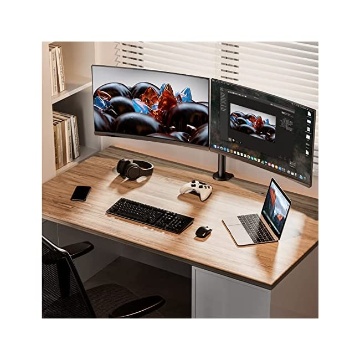 ErGear Soporte de escritorio para monitor doble, brazo de monitor doble  totalmente ajustable para 2 pantallas de computadora de hasta 32 pulgadas
