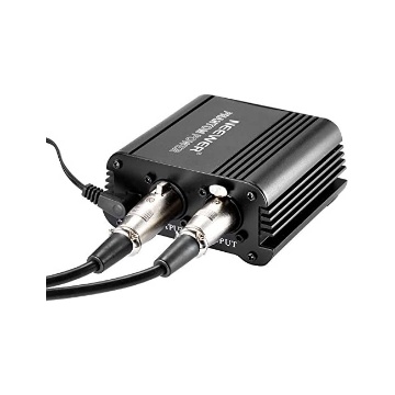 Alimentatore Phantom 48V A 2 Canali Con Cavo Da 3,5mm Per Microfoni A Condensatore – Perfetto Per Registrazioni E Streaming